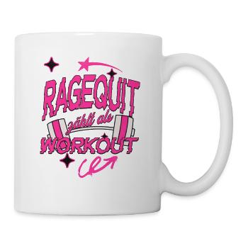 Ragequit zählt als Workout - Tasse - Weiß - Rechts