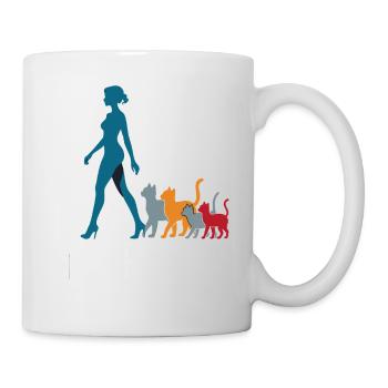 Me & My Followers – Cat Humor Design - Mug - white - Right