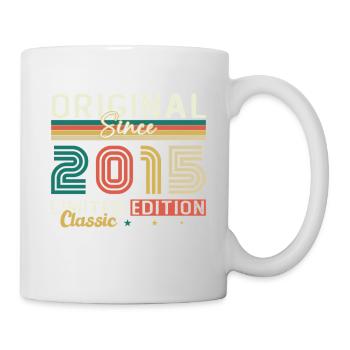 10 Ans 2015 Vintage Retro Cadeau D’anniversaire - Mug blanc - blanc - Droite