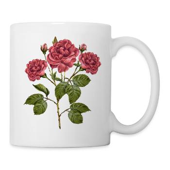 Blumen - Tasse - Weiß - Rechts