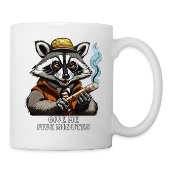 RACCOON JOINT GIVE ME FIVE MINUTES - Mug - white - Right