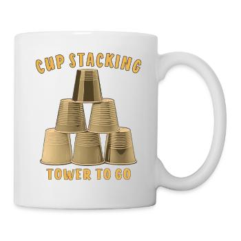 TOUR D’EMPILAGE DE GOBELETS À EMPORTER - Mug blanc - blanc - Droite