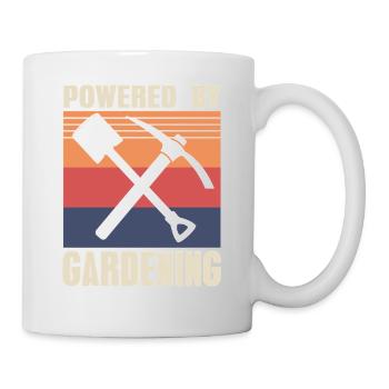Powered by Gardening Retro Style Fan - Mug - white - Right