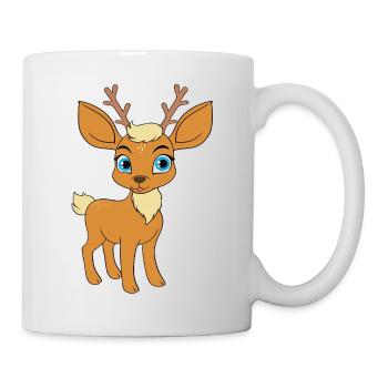 Hirschkind - Tasse - Weiß - Rechts