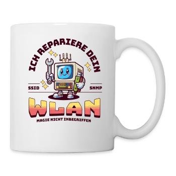 Ich repariere dein WLAN - Tasse - Weiß - Rechts