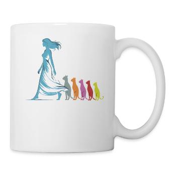 Me & My Followers – Cat Humor Design - Mug - white - Right