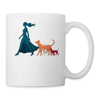 Ich & meine Follower – Hundehumor Design - Tasse - Weiß - Rechts