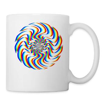 Spirale Glitch – Illusion Optique - Mug blanc - blanc - Droite