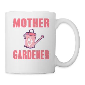 Mother Gardener Floral Pink Gardening Fan - Mug - white - Right