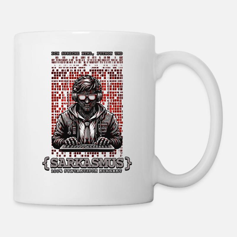 Je parle HTML, Python et sarcasme - Mug blanc - blanc