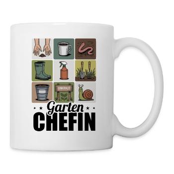 Garten Chefin Gartenarbeit Blume Pflanze Gartnärin - Tasse - Weiß - Rechts