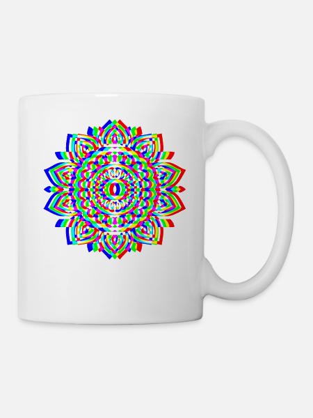 Glitch Mandala – Spirit Design - Mug - white