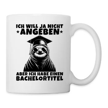Bachelorprüfung geschafft Uni Aschluss Bachelor - Tasse - Weiß - Rechts
