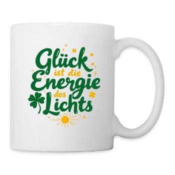 Bonheur, Énergie, Lumière - Mug blanc - blanc - Droite