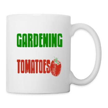 J’aime jardiner de ma tête Tomato Pun Lover - Mug blanc - blanc - Droite