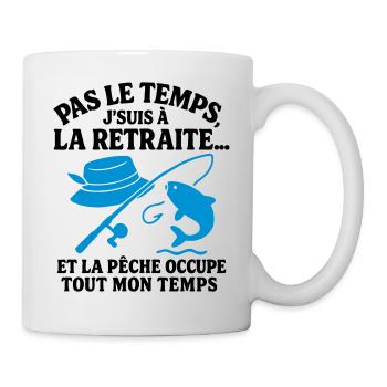 Retraite & pêche - Mug blanc - blanc - Droite