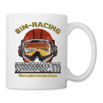 SIM RACING Where pixels become slopes - Tasse - Weiß - Rechts