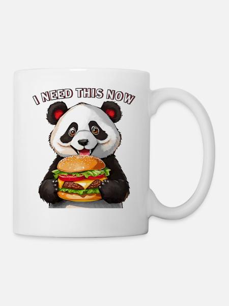 PANDA BEAR BURGER I NEED THIS NOW - Mug - white
