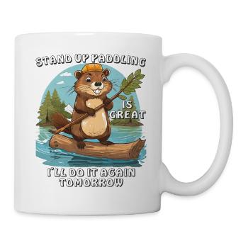 LE BEAVER STAND UP PADDLE EST GÉNIAL - Mug blanc - blanc - Droite