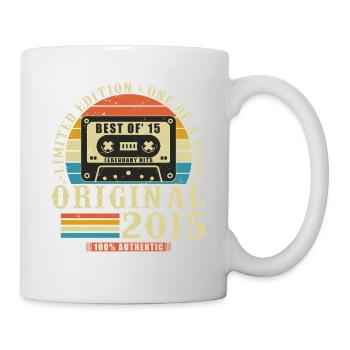 10 Ans 2015 Vintage Retro Cadeau D’anniversaire - Mug blanc - blanc - Droite