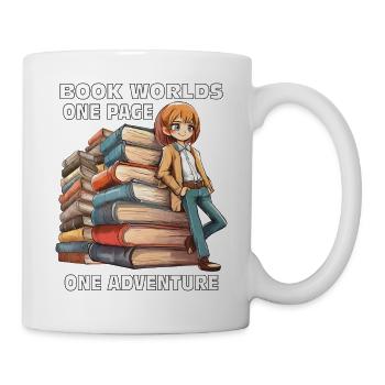 BÜCHER BOOK WORLDS ONE PAGE ONE ADVENTURE - Tasse - Weiß - Rechts