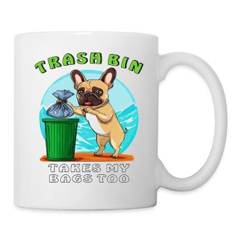 HUND TRASH BIN TAKES MY BAGS TOO - Mug - white - Right