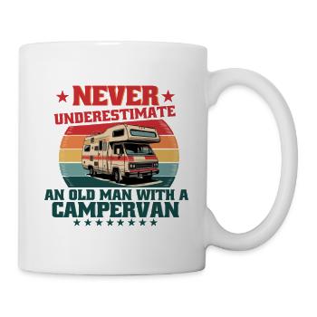 Never Underestimate And Old Man With A Campervan - Mug - white - Right