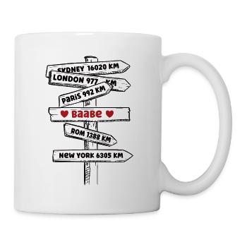 Baabe Ostseebad Urlaub Ostsee Insel Rügen Mönchgut - Tasse - Weiß - Rechts