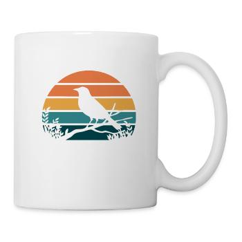 Observation des oiseaux - Conception amusante d’amoureux de la nature - Mug blanc - blanc - Droite