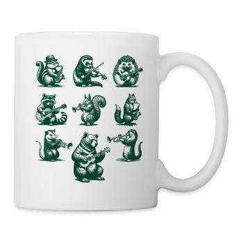Forest Animals Playing Instruments Music Lover - Mug - white - Right