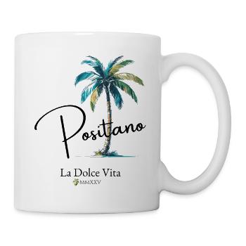 Positano Palm Tree Holiday Beach Lemon Summer Italia - Mug - white - Right