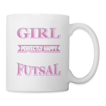 Futsal Makes Me Happy Confident Female Player - Mug - white - Right