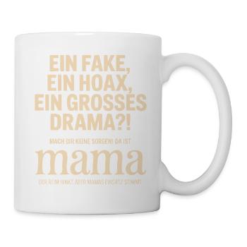Da ist Mama – Heldin im Reimchaos - Tasse - Weiß - Rechts