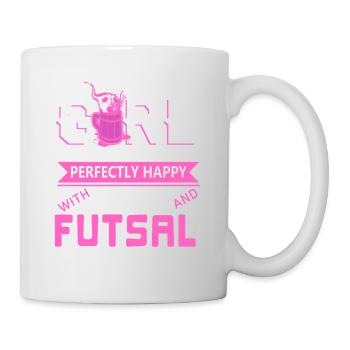 Beer and Futsal Funny Girl Power Indoor Soccer - Mug - white - Right