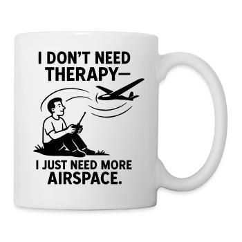 0001 NoTherapy MoreEspace aérien - Mug blanc - blanc - Droite