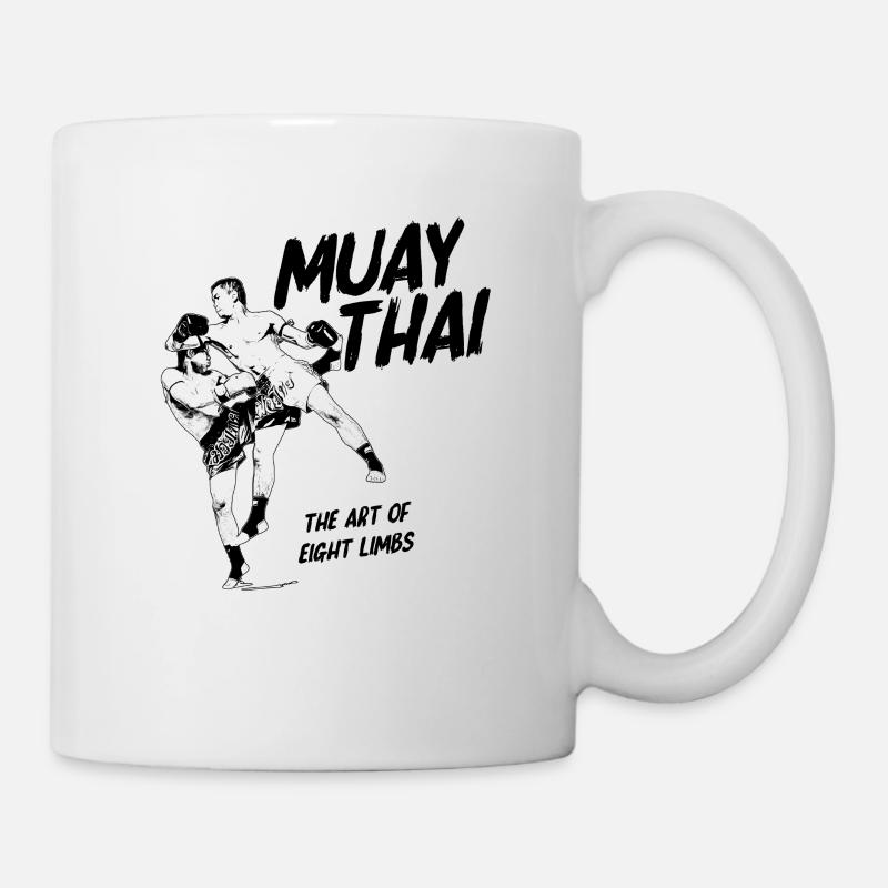 Muay Thai Ellbogenstoß - Tasse - Weiß