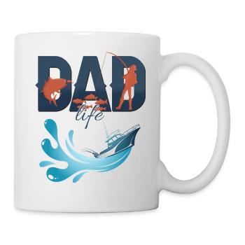 Dad Life Fishing Tee Perfect for Fisherman Dads - Mug - white - Right