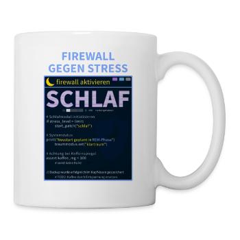 Pare-feu contre le stress : Veille - Mug blanc - blanc - Droite