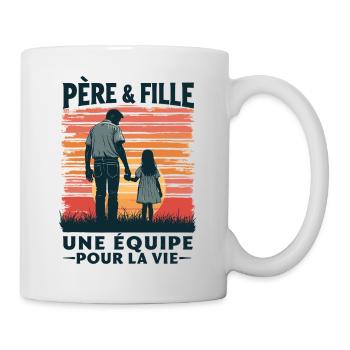 Pere Et Fille, Papa et Fille, Père Et Fille - Mug blanc - blanc - Droite