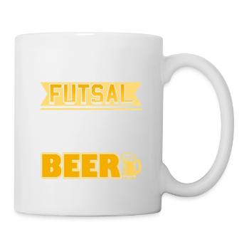 Play Futsal Score Goals Drink Beer Funny Quote - Mug - white - Right