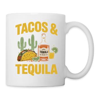 Tacos et tequila – Fiesta Design pour les fans de Mexico - Mug blanc - blanc - Droite