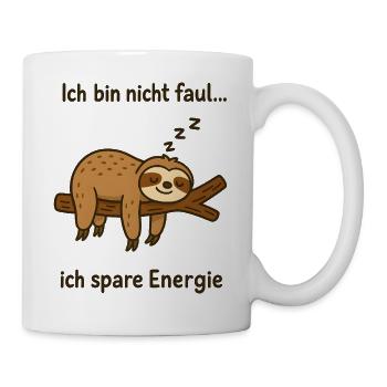 Sloth Home Office Mug Lazy Office - Mug - white - Right