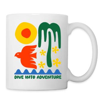 Été et plage - Mug blanc - blanc - Droite