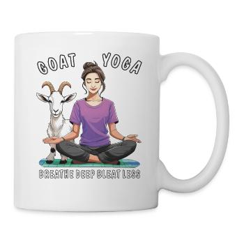 GOAT YOGA DEEP, BLEAT LESS - Mug - white - Right