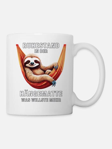 RUHESTAND IN DER HÄNGEMATTE - Tasse - Weiß