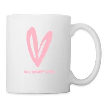 ICH DARF DAS - Shirin Herz in Pink - Tasse - Weiß - Rechts