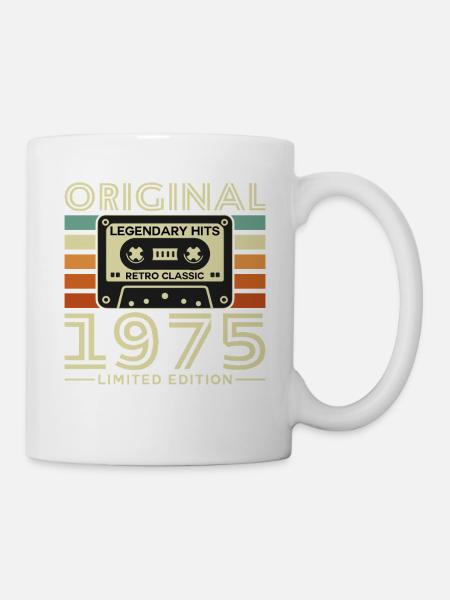 50 Jahre 1975 Vintage Retro Geburtstagsgeschenk - Tasse - Weiß