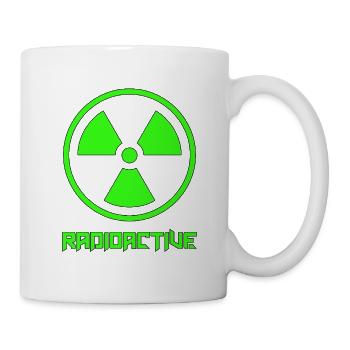 Radioaktiv Symbol – Nuclear – T-Shirt - Tasse - Weiß - Rechts