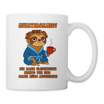 Multitasking - Faultier - Ich kann nichts tun - Tasse - Weiß - Rechts