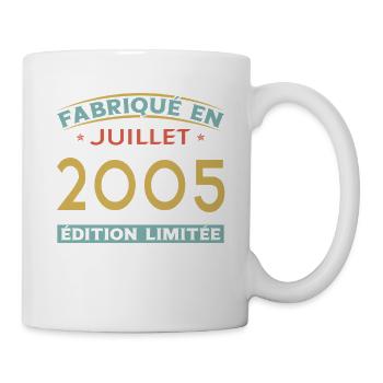 Juli 2005 Vintage Retro Geburtstagsgeschenk - Tasse - Weiß - Rechts